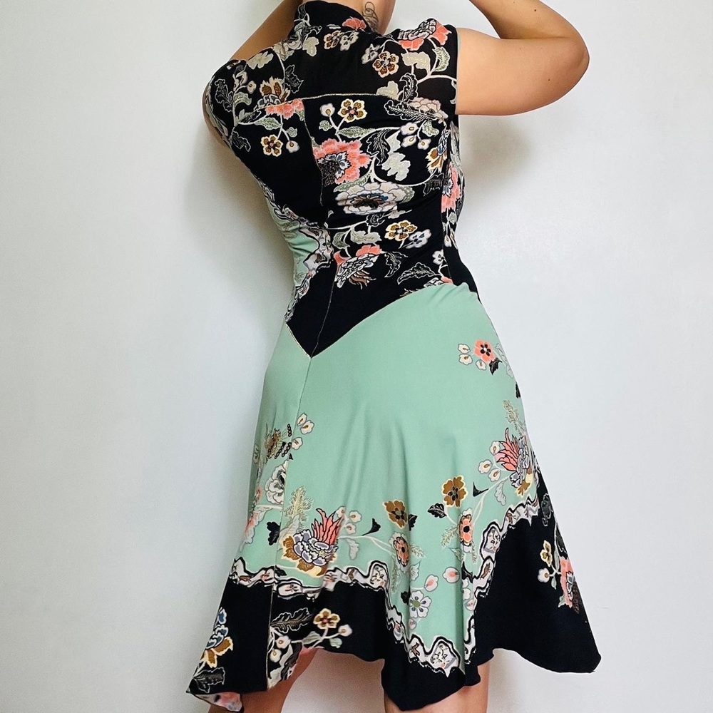 SOLD Roberto Cavalli Spring/Summer 2003 Floral Chinoiserie Bias Cut Dress - Picture 6 of 9